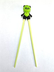 Ätpinnar-för-barn-Grön-Panda-chopsticks