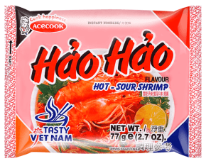 Hao Hao Hot-Sour Shrimp nudlar noodles