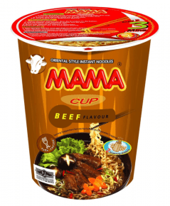 Mama Biffsmak Cup Noodle Beef flavour nudelkopp