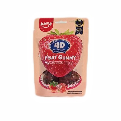 Zoom bild av 4D-Fruit-Gummy-Strawberry-Burst-Amos-65g