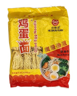 Zoom bild av Äggnudlar-tunna-454g-he-shun-yuan