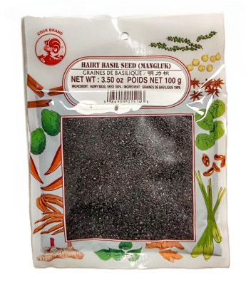Zoom bild av Hairy-Basil-Seed-(Mangluk)-Basilika-Frö-100g-CookBrand