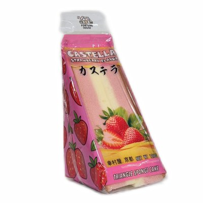 Zoom bild av Castella-Tårta-Triangle-Jordgubbesmak-120g