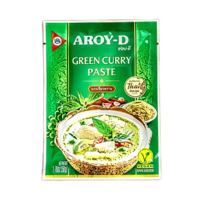 Zoom bild av grön-currypasta-50g-aroy-d