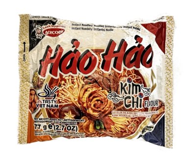 Zoom bild av hao-hao-snabbnudlar-kimchi-smak