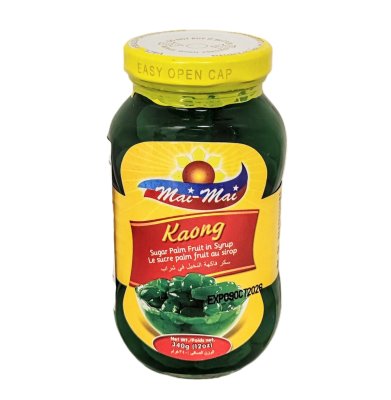 Zoom bild av Kaong-Socker-palm-frukt-i-sirap-mai-mai