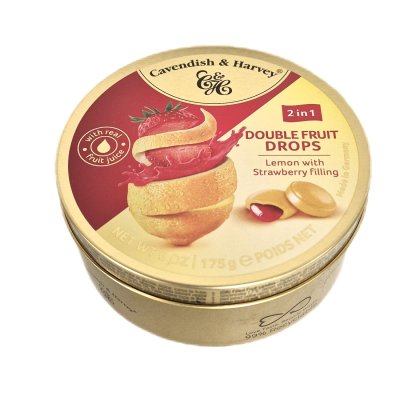 Zoom bild av Karameller-med-Fruktfyllning-Lemon-Strawberry-175g