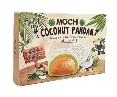 Zoom bild av Mochi-Coconut-Pandan-Jordnöttersmak-Bamboo-House-180g