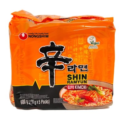 Zoom bild av Nongshim-kimchi-nudlar-5p-storpack-nudlar