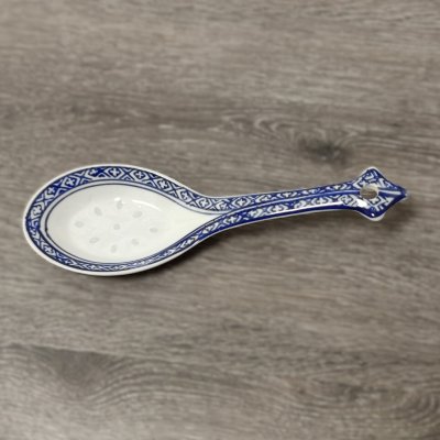 Zoom bild av Sked-porslin-21cm-blå-vit