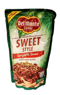 Zoom bild av spaghetti-sås-söt-del-monte